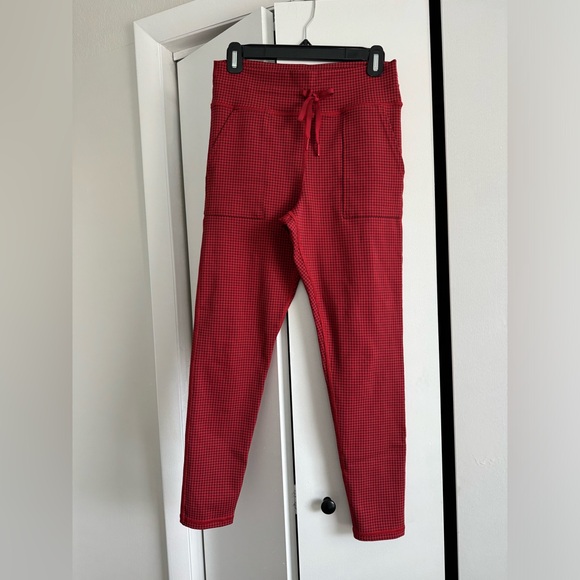 Aerie Houndstooth legging in Royal Berry Red sz L - Picture 5 of 9